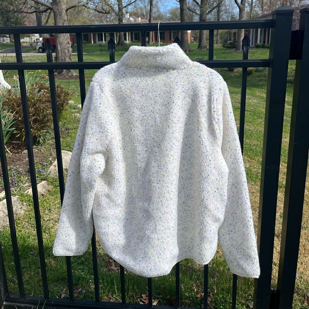 J Crew Flecked Sherpa Full-Zip Pullover Jacket NWT - Picture 8 of 8